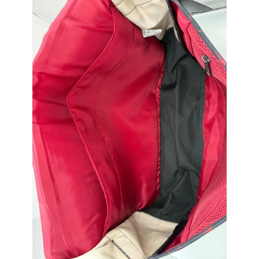 JanSport Throttle Messenger Bag Red Riff Bomber Plaid 15in Laptop Travel TZV09KU